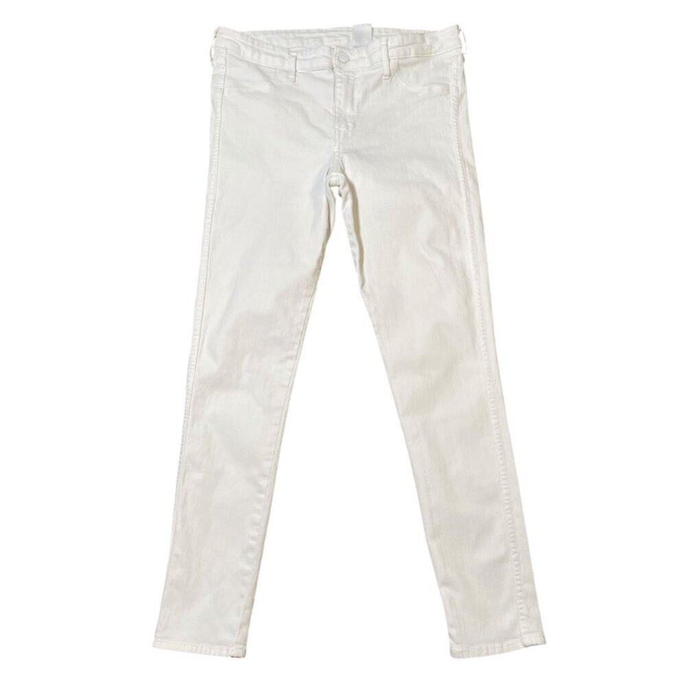 H&M White Skinny Regular Waist Ankle SIZE-31